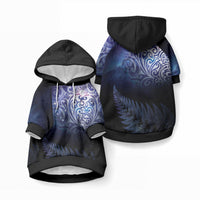 New Zealand Aotearoa Matariki Pet Hoodie Starry Silver Fern