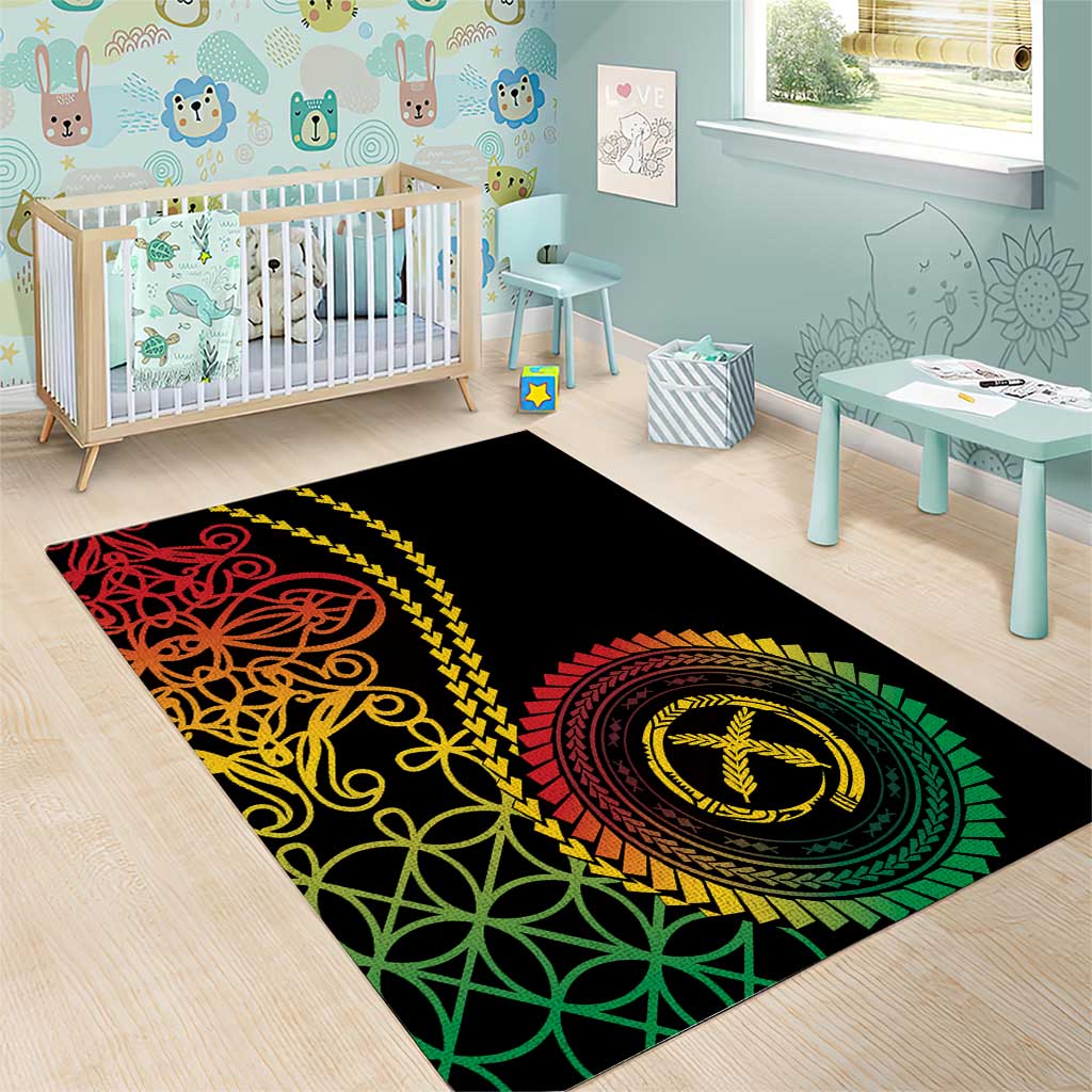 Proudly Ni-Van Sandroing Inspired Classic Style Area Rug LT7 - Polynesian Pride
