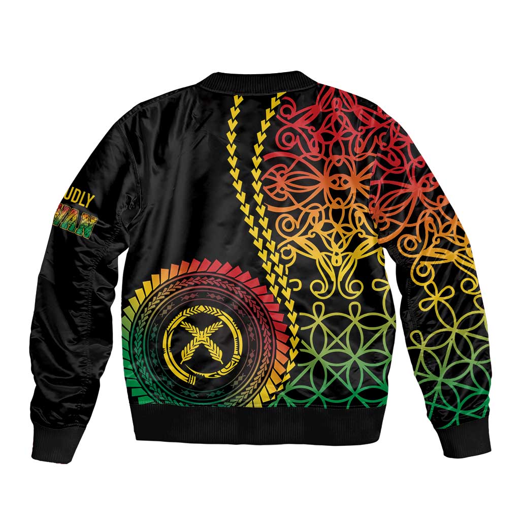 Proudly Ni-Van Sandroing Inspired Classic Style Bomber Jacket LT7 - Polynesian Pride
