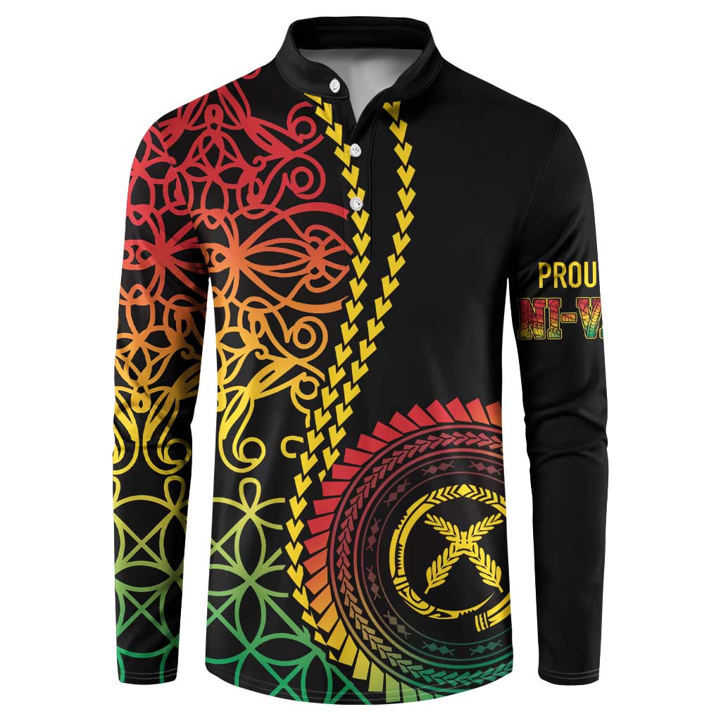 Proudly Ni-Van Sandroing Inspired Classic Style Button Sweatshirt LT7 Colorful - Polynesian Pride