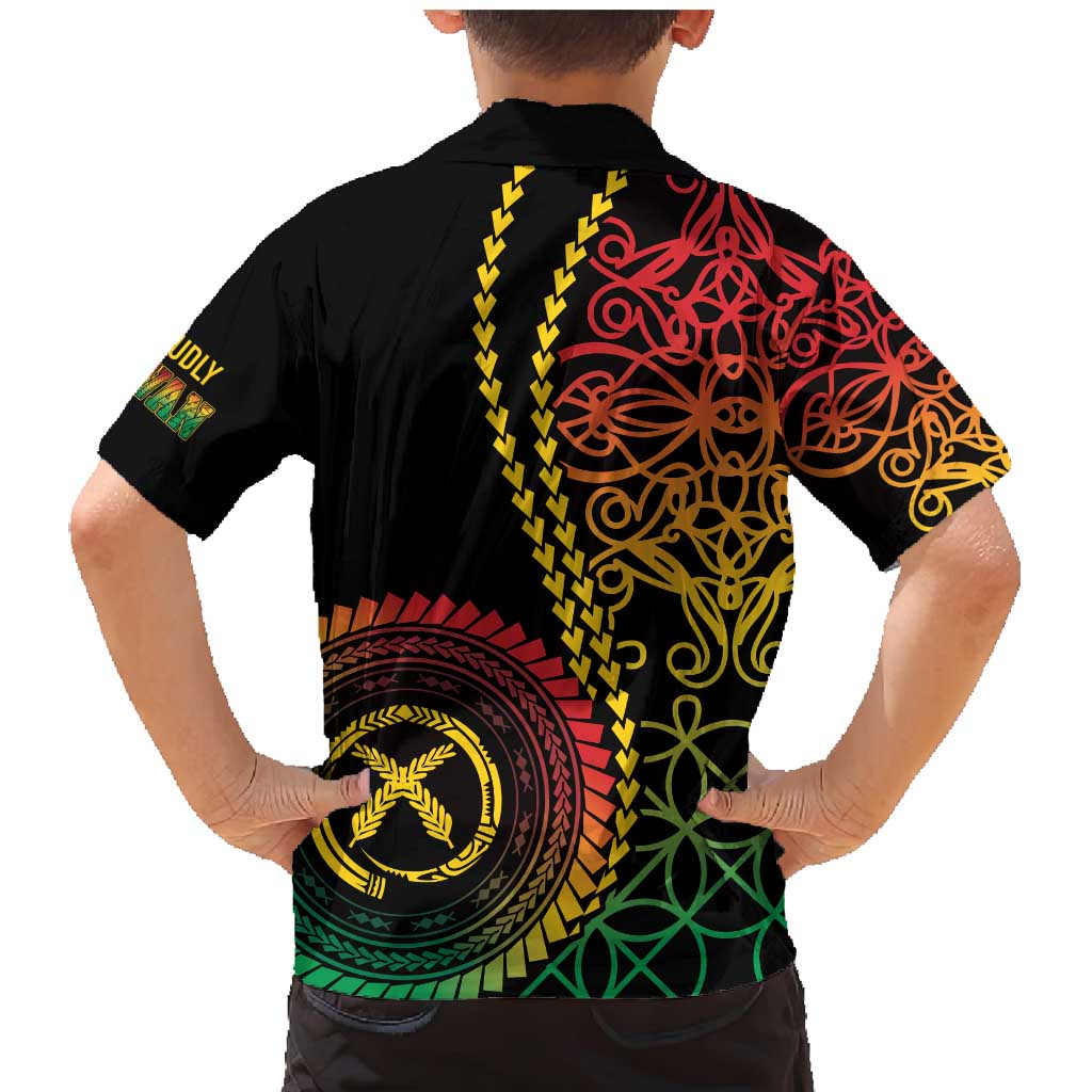 Proudly Ni-Van Sandroing Inspired Classic Style Family Matching Mermaid Dress and Hawaiian Shirt LT7 - Polynesian Pride