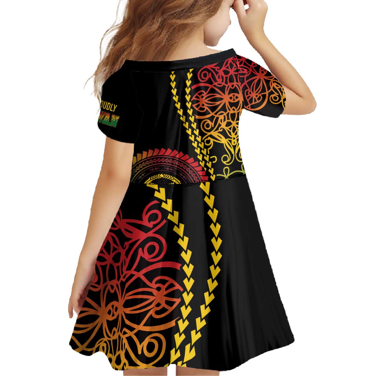 Proudly Ni-Van Sandroing Inspired Classic Style Family Matching Off The Shoulder Long Sleeve Dress and Hawaiian Shirt