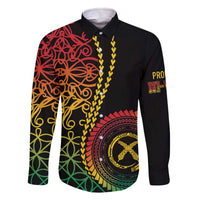 Proudly Ni-Van Sandroing Inspired Classic Style Family Matching Off The Shoulder Long Sleeve Dress and Hawaiian Shirt