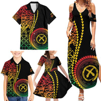 Proudly Ni-Van Sandroing Inspired Classic Style Family Matching Summer Maxi Dress and Hawaiian Shirt LT7 - Polynesian Pride