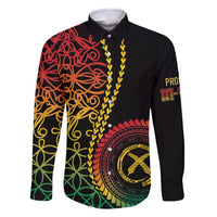 Proudly Ni-Van Sandroing Inspired Classic Style Family Matching Summer Maxi Dress and Hawaiian Shirt LT7 Dad's Shirt - Long Sleeve Colorful - Polynesian Pride