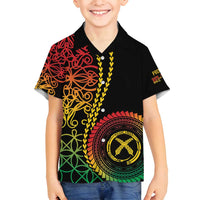Proudly Ni-Van Sandroing Inspired Classic Style Family Matching Summer Maxi Dress and Hawaiian Shirt LT7 Son's Shirt Colorful - Polynesian Pride