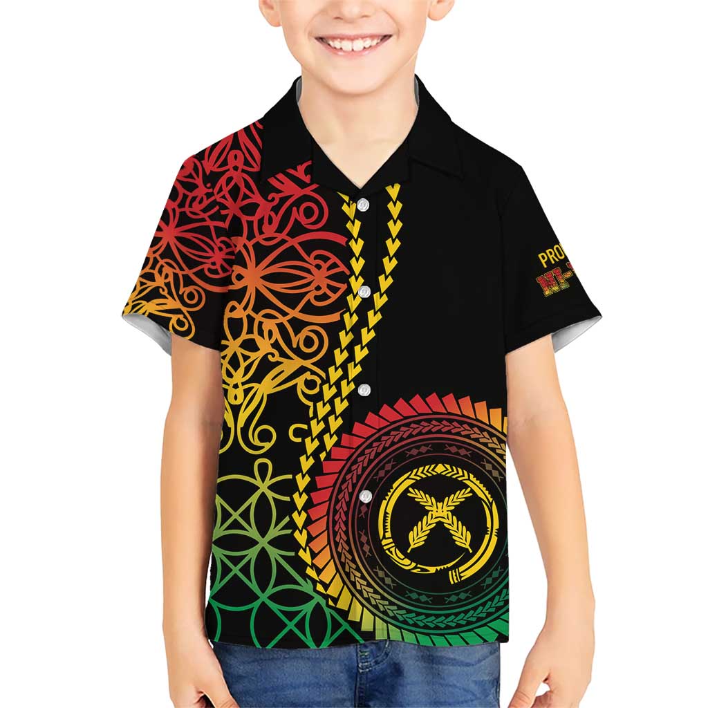 Proudly Ni-Van Sandroing Inspired Classic Style Kid Hawaiian Shirt LT7 Kid Colorful - Polynesian Pride
