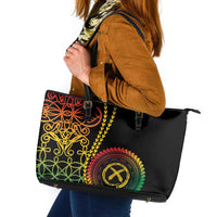 Proudly Ni-Van Sandroing Inspired Classic Style Leather Tote Bag LT7 Colorful - Polynesian Pride