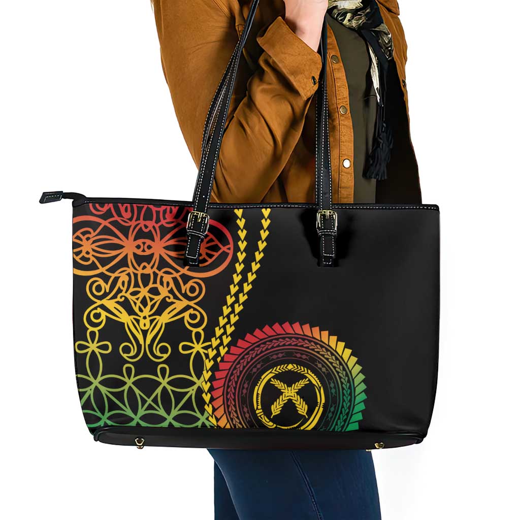 Proudly Ni-Van Sandroing Inspired Classic Style Leather Tote Bag LT7 - Polynesian Pride