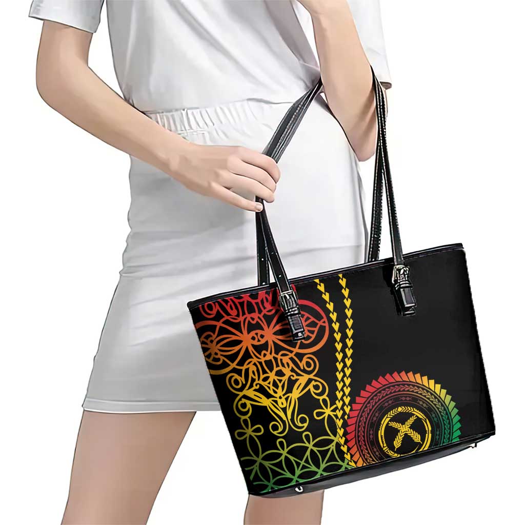 Proudly Ni-Van Sandroing Inspired Classic Style Leather Tote Bag LT7 - Polynesian Pride