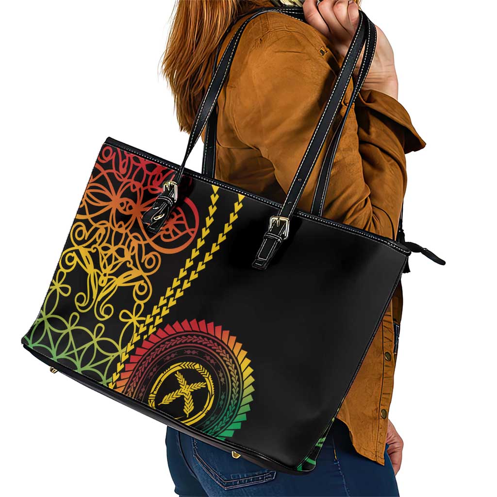 Proudly Ni-Van Sandroing Inspired Classic Style Leather Tote Bag LT7 - Polynesian Pride