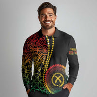 Proudly Ni-Van Sandroing Inspired Classic Style Long Sleeve Polo Shirt