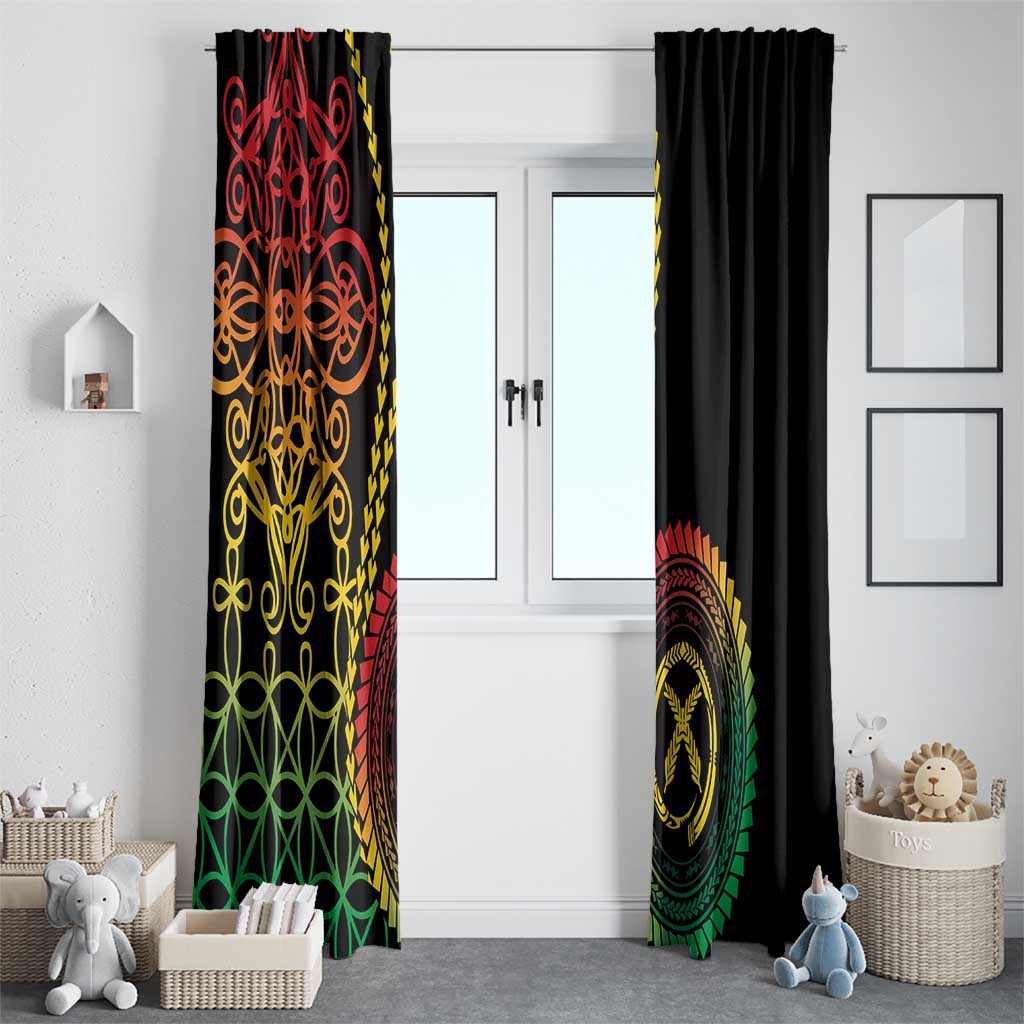 Proudly Ni-Van Sandroing Inspired Classic Style Window Curtain LT7 - Polynesian Pride