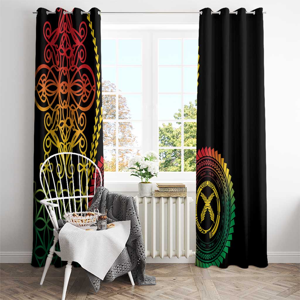 Proudly Ni-Van Sandroing Inspired Classic Style Window Curtain LT7 - Polynesian Pride