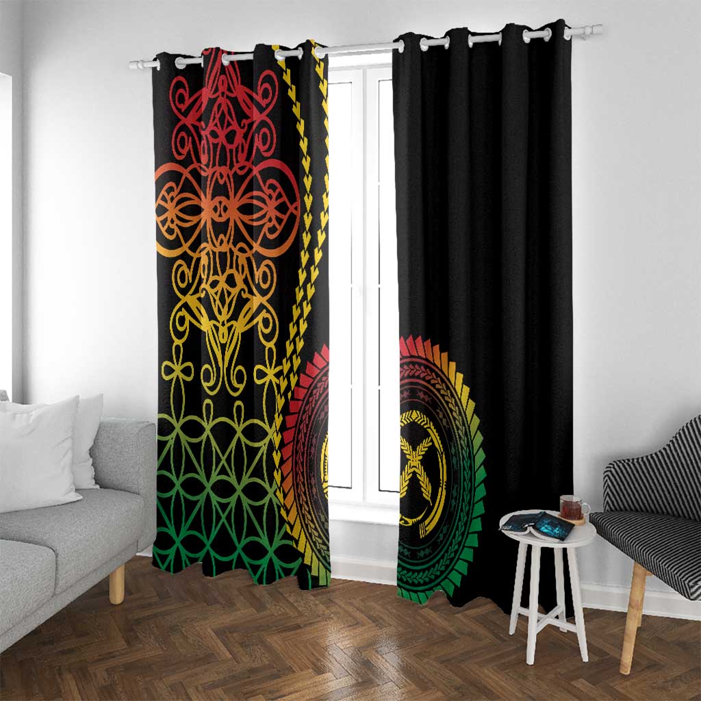 Proudly Ni-Van Sandroing Inspired Classic Style Window Curtain LT7 With Grommets Colorful - Polynesian Pride