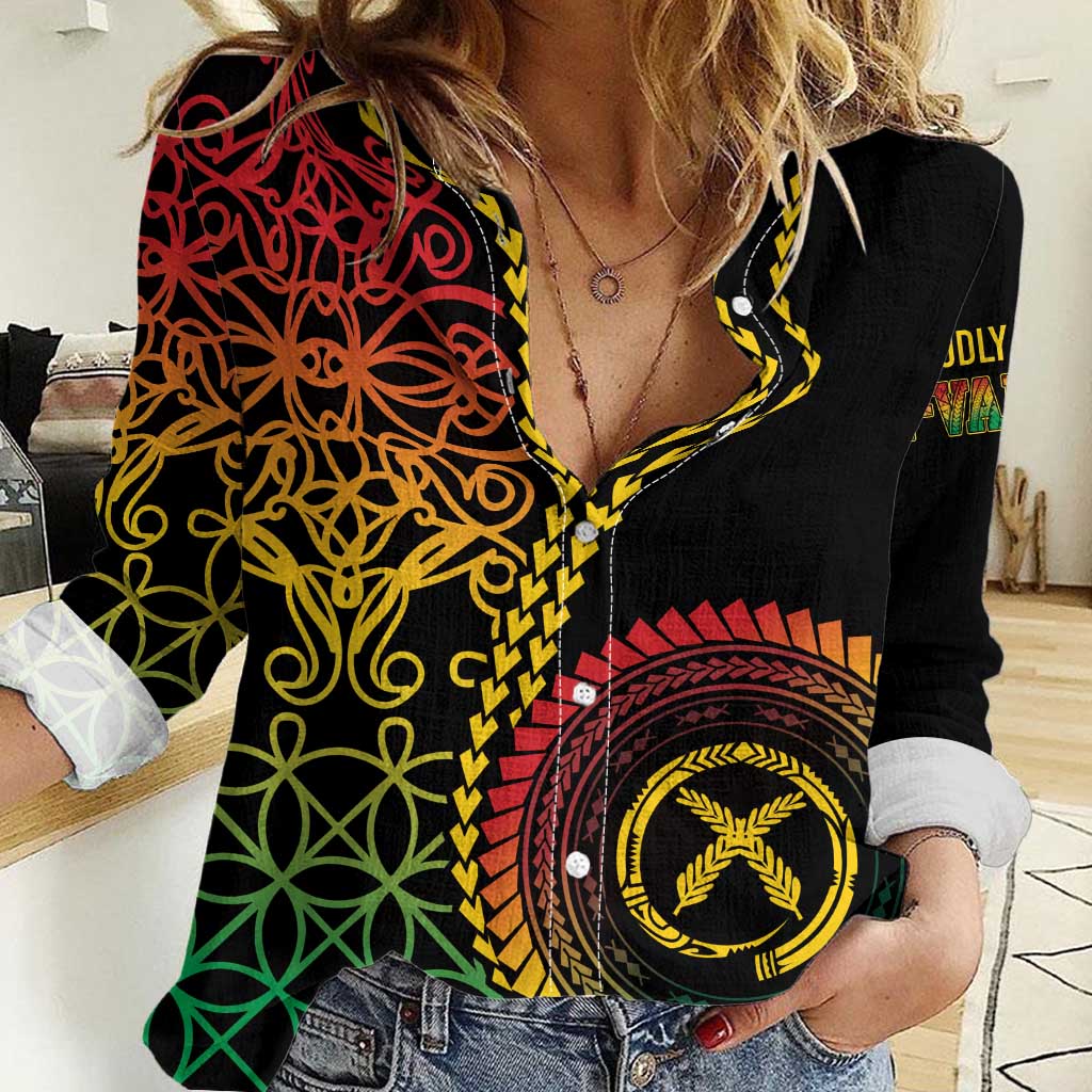 Proudly Ni-Van Sandroing Inspired Classic Style Women Casual Shirt LT7 Female Colorful - Polynesian Pride