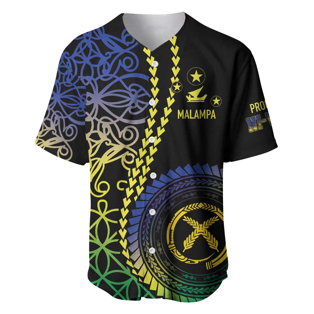 Proudly Ni-Van Sandroing Inspired Baseball Jersey Malampa Classic Style LT7 Colorful - Polynesian Pride