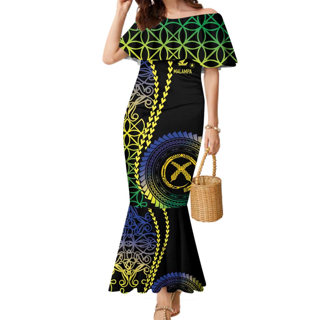 Proudly Ni-Van Sandroing Inspired Family Matching Mermaid Dress and Hawaiian Shirt Malampa Classic Style