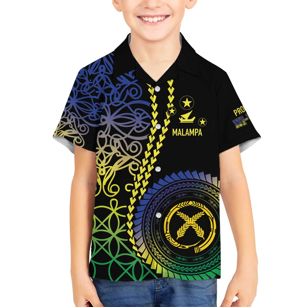 Proudly Ni-Van Sandroing Inspired Family Matching Off The Shoulder Long Sleeve Dress and Hawaiian Shirt Malampa Classic Style