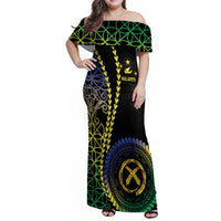 Proudly Ni-Van Sandroing Inspired Family Matching Off Shoulder Maxi Dress and Hawaiian Shirt Malampa Classic Style