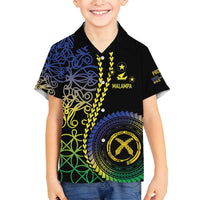 Proudly Ni-Van Sandroing Inspired Family Matching Puletasi and Hawaiian Shirt Malampa Classic Style LT7 Son's Shirt Colorful - Polynesian Pride
