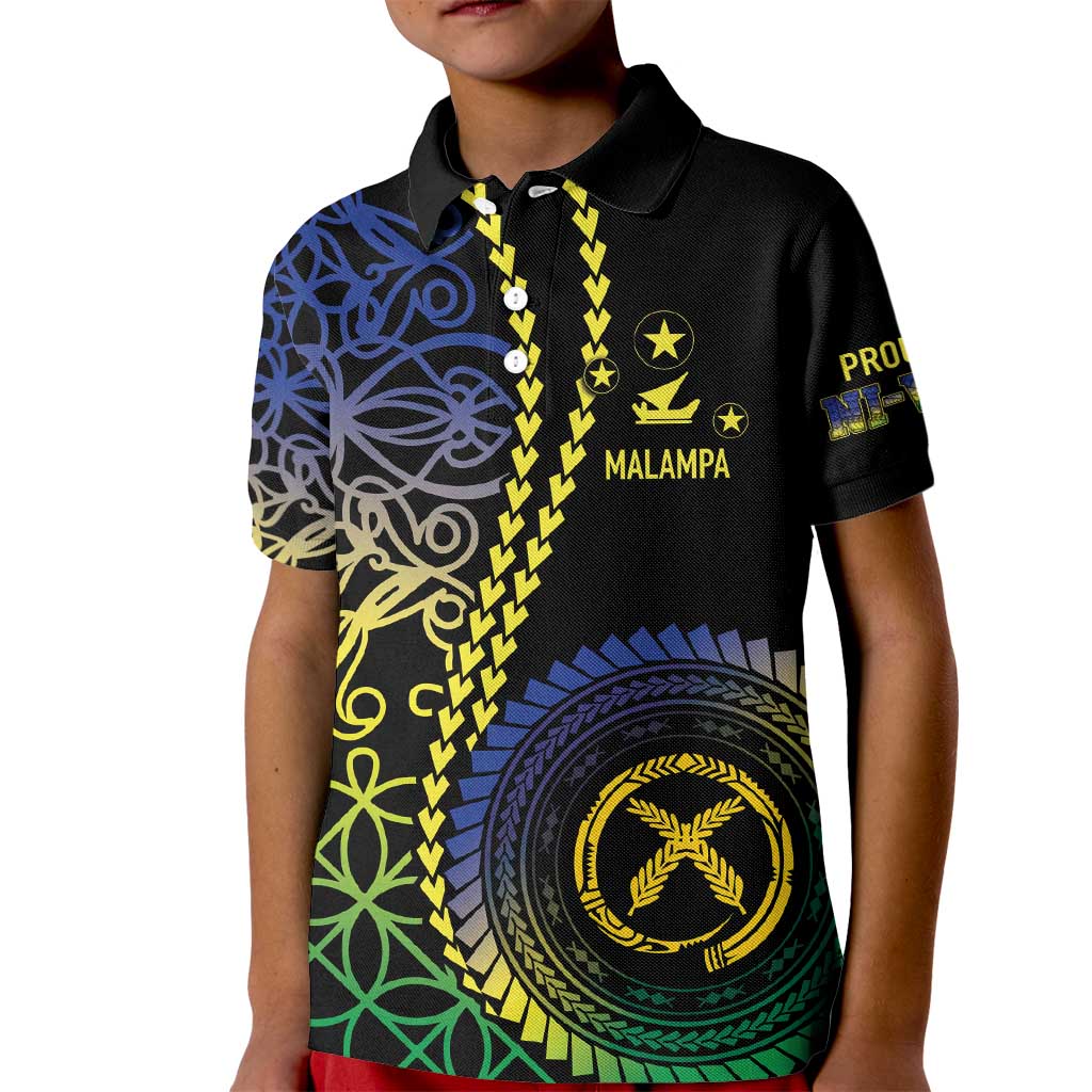 Proudly Ni-Van Sandroing Inspired Kid Polo Shirt Malampa Classic Style LT7 Kid Colorful - Polynesian Pride
