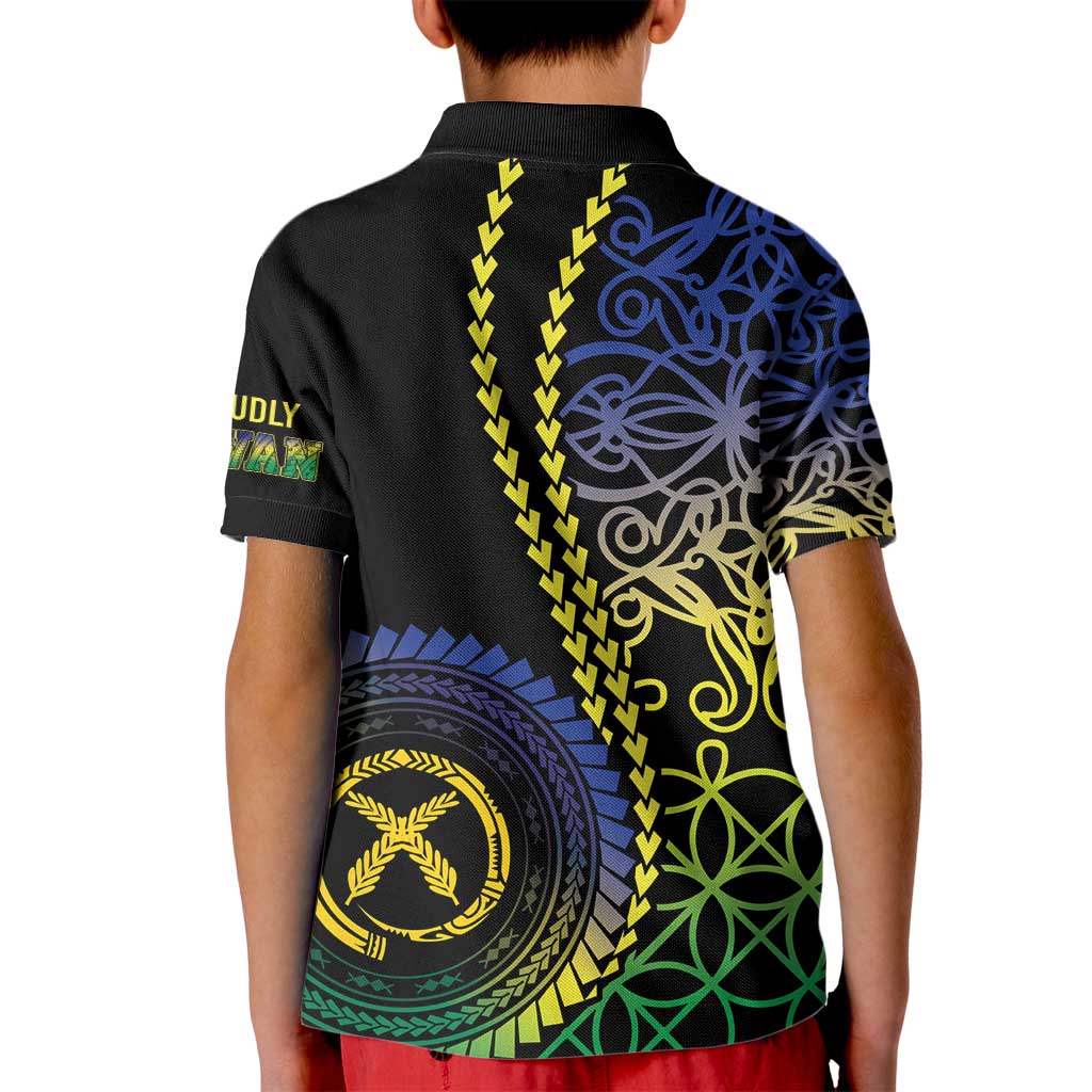 Proudly Ni-Van Sandroing Inspired Kid Polo Shirt Malampa Classic Style LT7 - Polynesian Pride