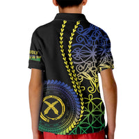 Proudly Ni-Van Sandroing Inspired Kid Polo Shirt Malampa Classic Style LT7 - Polynesian Pride
