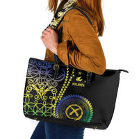Proudly Ni-Van Sandroing Inspired Leather Tote Bag Malampa Classic Style LT7 Colorful - Polynesian Pride