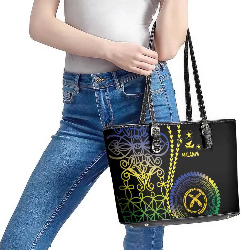 Proudly Ni-Van Sandroing Inspired Leather Tote Bag Malampa Classic Style LT7 - Polynesian Pride