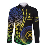 Proudly Ni-Van Sandroing Inspired Long Sleeve Button Shirt Malampa Classic Style LT7 Unisex Colorful - Polynesian Pride