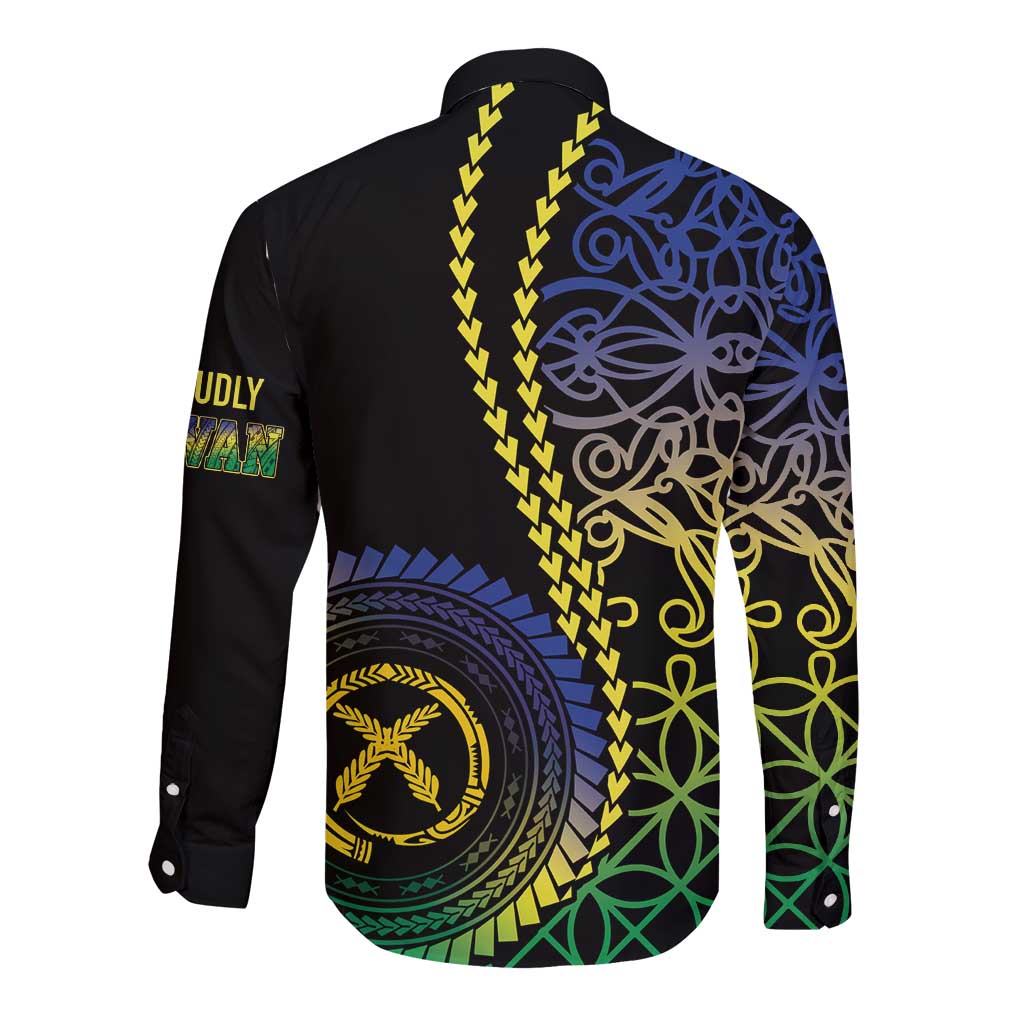 Proudly Ni-Van Sandroing Inspired Long Sleeve Button Shirt Malampa Classic Style LT7 - Polynesian Pride