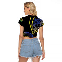 Proudly Ni-Van Sandroing Inspired Raglan Cropped T Shirt Malampa Classic Style LT7 - Polynesian Pride