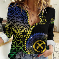 Proudly Ni-Van Sandroing Inspired Women Casual Shirt Malampa Classic Style LT7 Female Colorful - Polynesian Pride