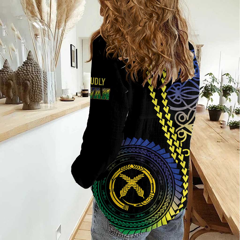 Proudly Ni-Van Sandroing Inspired Women Casual Shirt Malampa Classic Style LT7 - Polynesian Pride
