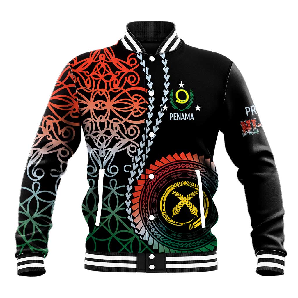 Proudly Ni-Van Sandroing Inspired Baseball Jacket Penama Classic Style LT7 Unisex Colorful - Polynesian Pride