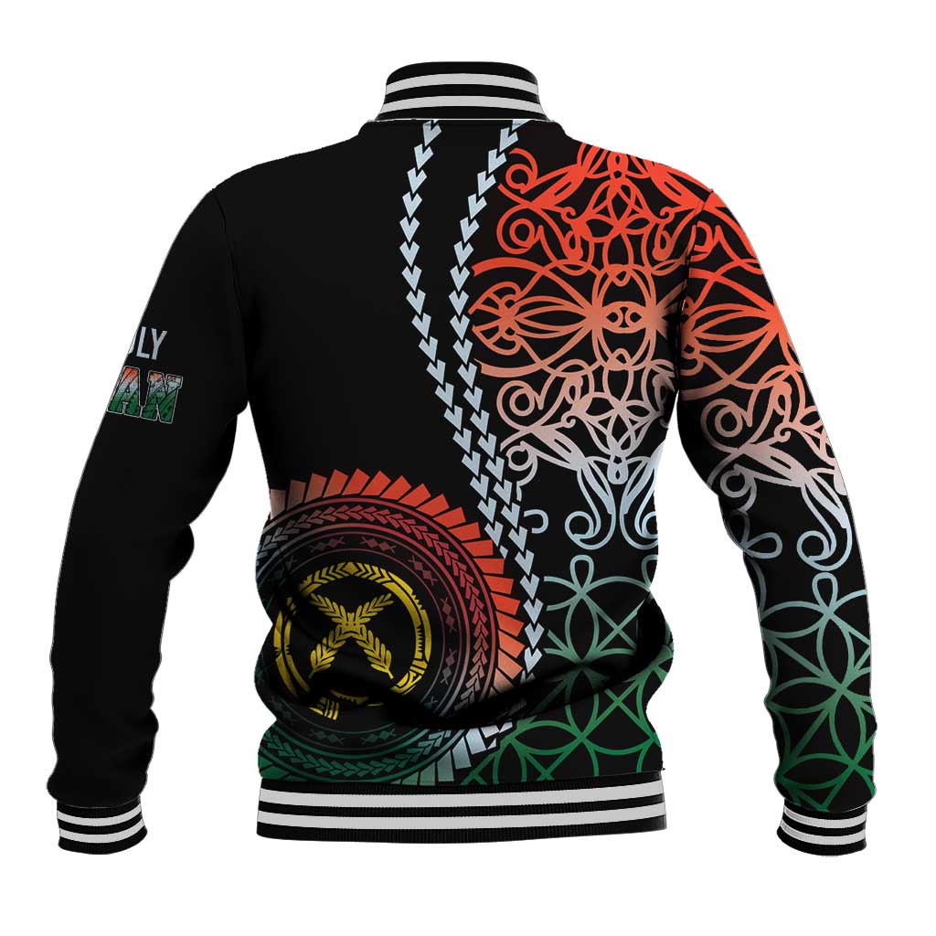 Proudly Ni-Van Sandroing Inspired Baseball Jacket Penama Classic Style LT7 - Polynesian Pride