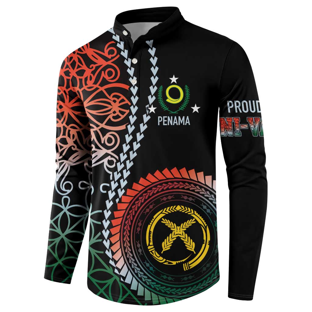 Proudly Ni-Van Sandroing Inspired Button Sweatshirt Penama Classic Style LT7 - Polynesian Pride