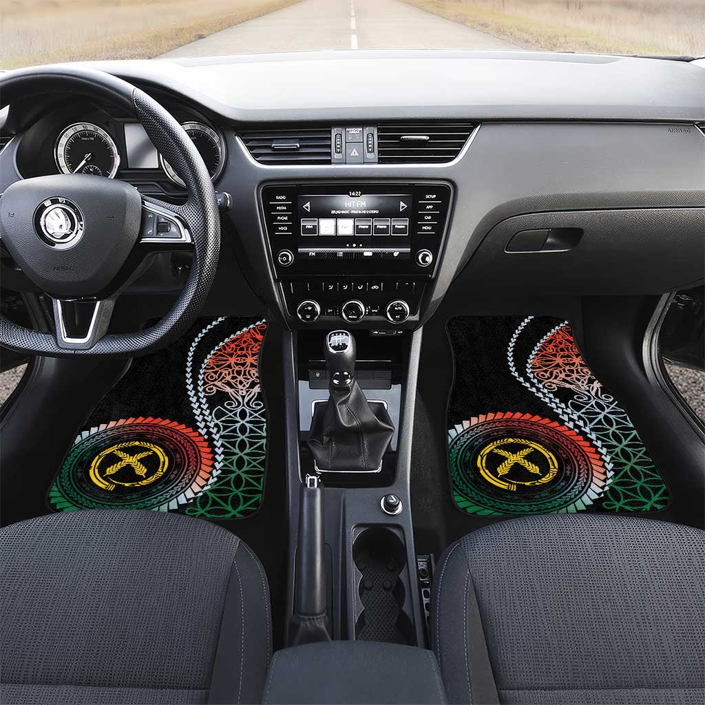 Proudly Ni-Van Sandroing Inspired Car Mats Penama Classic Style LT7 Set 2pcs - Front Colorful - Polynesian Pride