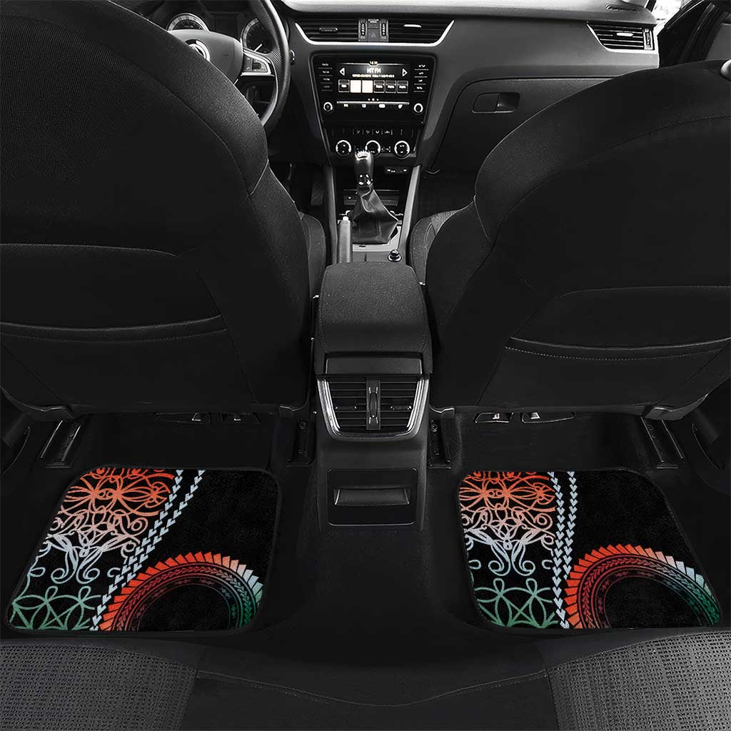 Proudly Ni-Van Sandroing Inspired Car Mats Penama Classic Style LT7 Set 2pcs - Back Colorful - Polynesian Pride
