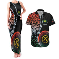 Proudly Ni-Van Sandroing Inspired Couples Matching Tank Maxi Dress and Hawaiian Shirt Penama Classic Style LT7 Colorful - Polynesian Pride