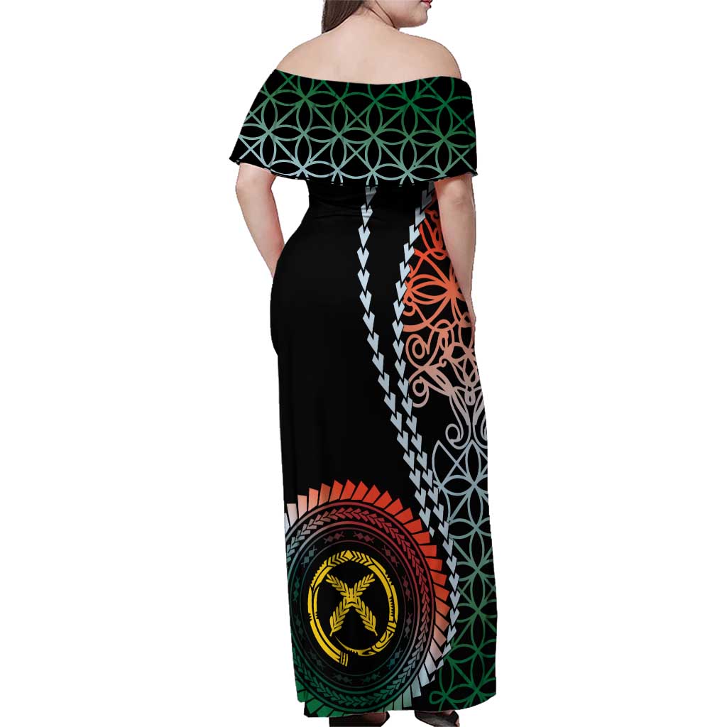 Proudly Ni-Van Sandroing Inspired Family Matching Off Shoulder Maxi Dress and Hawaiian Shirt Penama Classic Style