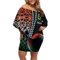 Proudly Ni-Van Sandroing Inspired Family Matching Off Shoulder Short Dress and Hawaiian Shirt Penama Classic Style