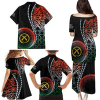 Proudly Ni-Van Sandroing Inspired Family Matching Puletasi and Hawaiian Shirt Penama Classic Style LT7 - Polynesian Pride