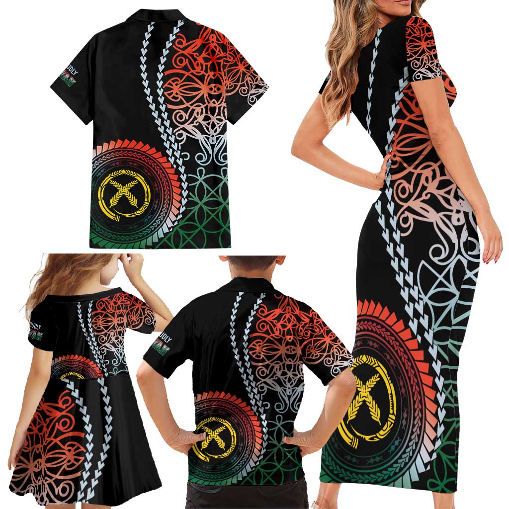 Proudly Ni-Van Sandroing Inspired Family Matching Short Sleeve Bodycon Dress and Hawaiian Shirt Penama Classic Style