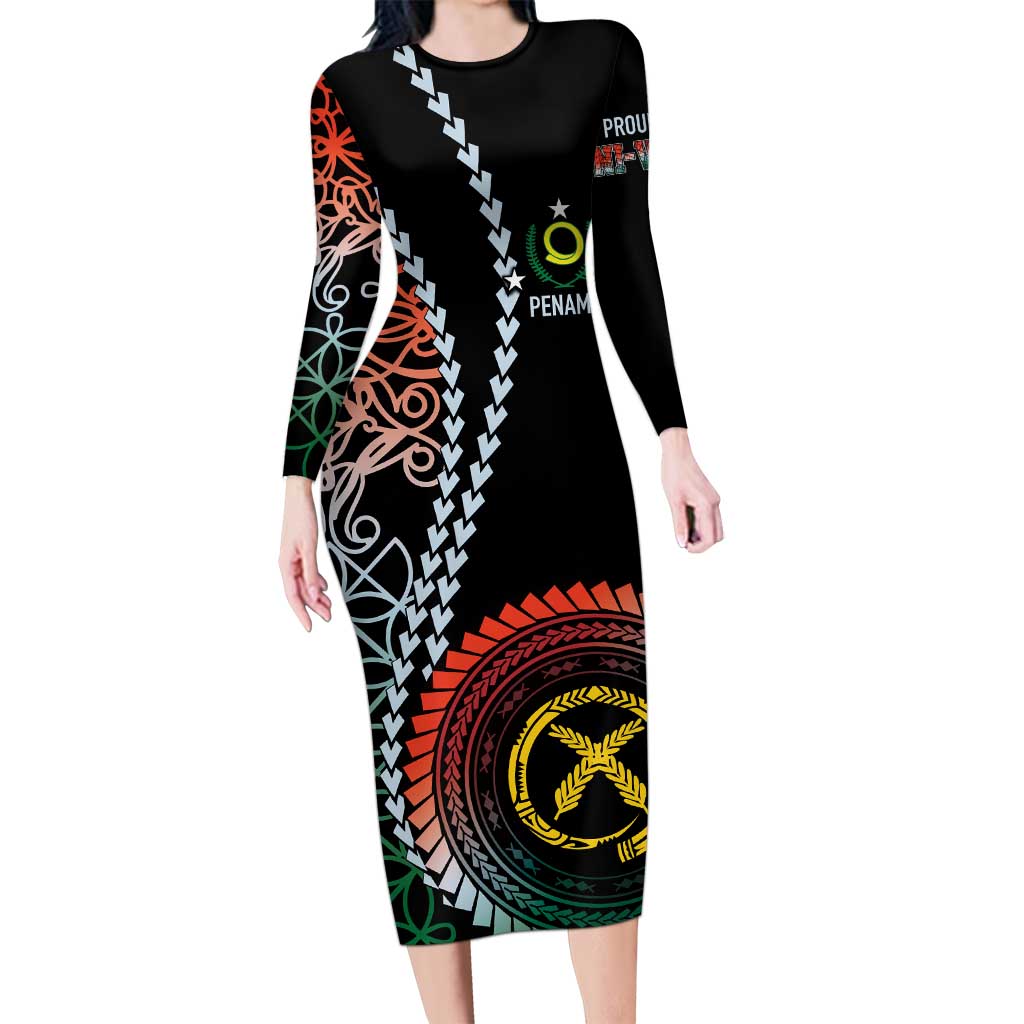 Proudly Ni-Van Sandroing Inspired Long Sleeve Bodycon Dress Penama Classic Style