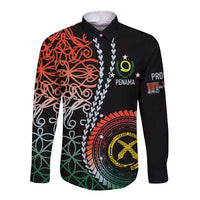 Proudly Ni-Van Sandroing Inspired Long Sleeve Button Shirt Penama Classic Style LT7 Unisex Colorful - Polynesian Pride