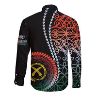 Proudly Ni-Van Sandroing Inspired Long Sleeve Button Shirt Penama Classic Style LT7 - Polynesian Pride