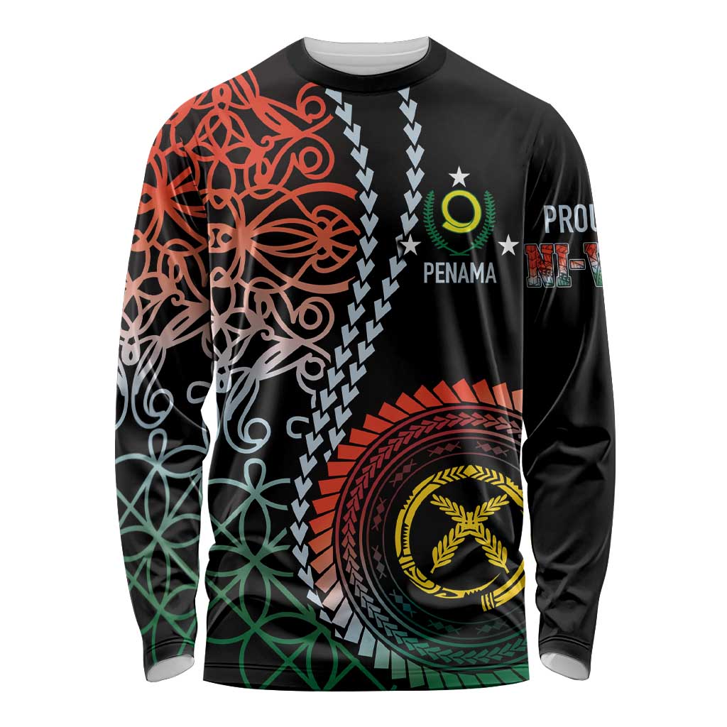 Proudly Ni-Van Sandroing Inspired Long Sleeve Shirt Penama Classic Style LT7 Unisex Colorful - Polynesian Pride