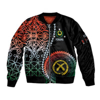 Proudly Ni-Van Sandroing Inspired Sleeve Zip Bomber Jacket Penama Classic Style LT7 Unisex Colorful - Polynesian Pride